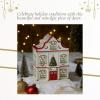 imageSpode Christmas Tree Miniature Christmas Village Figural Decoration LED Lighted Christmas Village Set Ceramic Holiday Decor  Dolomite Christmas Collectible for Indoor Display ChurchHotel