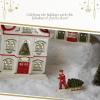 imageSpode Christmas Tree Miniature Christmas Village Figural Decoration LED Lighted Christmas Village Set Ceramic Holiday Decor  Dolomite Christmas Collectible for Indoor Display ChurchBell Hop