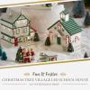 imageSpode Christmas Tree Miniature Christmas Village Figural Decoration LED Lighted Christmas Village Set Ceramic Holiday Decor  Dolomite Christmas Collectible for Indoor Display ChurchSchool House