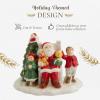 imageSpode Christmas Tree Miniature Christmas Village Figural Decoration LED Lighted Christmas Village Set Ceramic Holiday Decor  Dolomite Christmas Collectible for Indoor Display ChurchSanta with Children