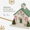 imageSpode Christmas Tree Miniature Christmas Village Figural Decoration LED Lighted Christmas Village Set Ceramic Holiday Decor  Dolomite Christmas Collectible for Indoor Display ChurchSchool House