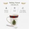imageSpode Christmas Tree Mug ampamp Spoon Set 14 Oz Porcelain Mug for Coffee Tea Milk Hot Cocoa  Festive Gift Box  Dishwasher ampamp Microwave Safe  Holiday Collection Design for Gifting Tartan