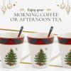 imageSpode Christmas Tree Mug ampamp Spoon Set 14 Oz Porcelain Mug for Coffee Tea Milk Hot Cocoa  Festive Gift Box  Dishwasher ampamp Microwave Safe  Holiday Collection Design for Gifting Tartan