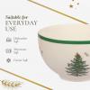 imageSpode Christmas Tree Rice Bowl  6Inch Earthenware Bowl for Soup Stews Sticky Rice and Holiday Meals  Christmas Tableware Design  Versatile and Durable  Dishwasher Microwave Freezer Safe