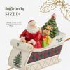 imageSpode Christmas Tree Santa in Sleigh Cookie Jar  1325quot Dolomite Holiday Candy Container With Lid  Festive Kitchen Counter Decor Seasonal Treat Jar Gift