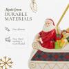 imageSpode Christmas Tree Santa in Sleigh Cookie Jar  1325quot Dolomite Holiday Candy Container With Lid  Festive Kitchen Counter Decor Seasonal Treat Jar Gift