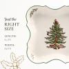 imageSpode Christmas Tree Sculpted Octagonal Platter  14Inch Holiday Serving Platter for Meats Cheeses and Desserts  Dishwasher and Microwave Safe Christmas Dinnerware with Iconic Tree DesignChristmas Tree Devonia Tray