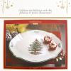 imageSpode Christmas Tree Sculpted Octagonal Platter  14Inch Holiday Serving Platter for Meats Cheeses and Desserts  Dishwasher and Microwave Safe Christmas Dinnerware with Iconic Tree DesignChristmas Tree Oval Platter