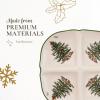 imageSpode Christmas Tree Sculpted Octagonal Platter  14Inch Holiday Serving Platter for Meats Cheeses and Desserts  Dishwasher and Microwave Safe Christmas Dinnerware with Iconic Tree DesignChristmas Tree Sculpted 4 Section Tray
