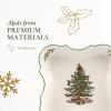 imageSpode Christmas Tree Sculpted Octagonal Platter  14Inch Holiday Serving Platter for Meats Cheeses and Desserts  Dishwasher and Microwave Safe Christmas Dinnerware with Iconic Tree DesignChristmas Tree Devonia Tray