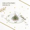 imageSpode Christmas Tree Sculpted Octagonal Platter  14Inch Holiday Serving Platter for Meats Cheeses and Desserts  Dishwasher and Microwave Safe Christmas Dinnerware with Iconic Tree DesignClassic