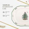 imageSpode Christmas Tree Sculpted Octagonal Platter  14Inch Holiday Serving Platter for Meats Cheeses and Desserts  Dishwasher and Microwave Safe Christmas Dinnerware with Iconic Tree DesignChristmas Tree Sculpted Octagonal Platter