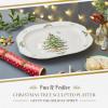 imageSpode Christmas Tree Sculpted Octagonal Platter  14Inch Holiday Serving Platter for Meats Cheeses and Desserts  Dishwasher and Microwave Safe Christmas Dinnerware with Iconic Tree DesignChristmas Tree Sculpted Platter