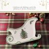 imageSpode Christmas Tree Sculpted Octagonal Platter  14Inch Holiday Serving Platter for Meats Cheeses and Desserts  Dishwasher and Microwave Safe Christmas Dinnerware with Iconic Tree DesignChristmas Tree Embossed Sleigh Platter