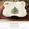 imageSpode Christmas Tree Sculpted Octagonal Platter  14Inch Holiday Serving Platter for Meats Cheeses and Desserts  Dishwasher and Microwave Safe Christmas Dinnerware with Iconic Tree DesignChristmas Tree Devonia Tray