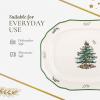 imageSpode Christmas Tree Sculpted Octagonal Platter  14Inch Holiday Serving Platter for Meats Cheeses and Desserts  Dishwasher and Microwave Safe Christmas Dinnerware with Iconic Tree DesignChristmas Tree Sculpted Platter