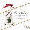 imageSpode Christmas Tree Snowman Bell Ornament Durable Holiday Ornament for Festive Decor ampamp Winter Wonderland Display  Sleek Seasonal Ornaments for Tree Mantel Holiday Home DecorationCandy Cane