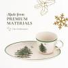 imageSpode Christmas Tree Soup ampamp Sandwich Set  11quot Oval Tray ampamp 16 oz Mug  Earthenware Holiday Serveware Microwave Dishwasher Oven Safe  Traditional Christmas Dcor with GiftBoxed Festive Set