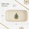 imageSpode Christmas Tree Tartan Cranberry Sauce Serving Dish with Slotted Spoon 8quotx 425quot  Rectangular Holiday Server with Plaid Border  Dishwasher Microwave Freezer Safe Serveware for Entertaining
