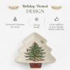 imageSpode Christmas Tree Tartan Spoon Rest 7Inch TreeShaped Holiday Utensil Holder Festive Porcelain Spatula and Ladle Rest Christmas Kitchen Counter Dcor Dishwasher ampamp Microwave  Hostess Gift