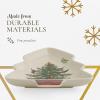 imageSpode Christmas Tree Tartan Spoon Rest 7Inch TreeShaped Holiday Utensil Holder Festive Porcelain Spatula and Ladle Rest Christmas Kitchen Counter Dcor Dishwasher ampamp Microwave  Hostess Gift