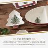imageSpode Christmas Tree Tartan Spoon Rest 7Inch TreeShaped Holiday Utensil Holder Festive Porcelain Spatula and Ladle Rest Christmas Kitchen Counter Dcor Dishwasher ampamp Microwave  Hostess Gift
