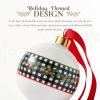 imageSpode Exclusive Holiday Collection Tree Bauble Ornament  Porcelain Christmas Tree Decoration ampamp Centerpiece Red Ribbon ampamp BlackWhite Check Wrap  Festive Keepsake for Gifting ampamp DisplayRound 2024