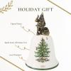 imageSpode Exclusive Holiday Collection Tree Bauble Ornament  Porcelain Christmas Tree Decoration ampamp Centerpiece Red Ribbon ampamp BlackWhite Check Wrap  Festive Keepsake for Gifting ampamp DisplayBell 2025