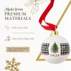 imageSpode Exclusive Holiday Collection Tree Bauble Ornament  Porcelain Christmas Tree Decoration ampamp Centerpiece Red Ribbon ampamp BlackWhite Check Wrap  Festive Keepsake for Gifting ampamp DisplayRound 2024