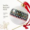 imageSpode Exclusive Holiday Collection Tree Bauble Ornament  Porcelain Christmas Tree Decoration ampamp Centerpiece Red Ribbon ampamp BlackWhite Check Wrap  Festive Keepsake for Gifting ampamp DisplayRound 2024