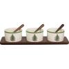imagePortmeirion Spode Christmas Tree Holiday Serving Dishes  7Piece Set BeigeGreen Ceramic Serving Bowl  Dip Bowls  Holiday Dinnerware Dishwasher and Microwave Safe Festive Tableware
