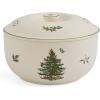 imageSpode Christmas Tree 1 Quart Round Casserole Dish with Lid  Stoneware Baking Dish for Holiday Desserts  Oven to Table Bakeware ampamp Dishwasher Safe  Festive Holiday Serveware for Christmas Table