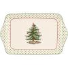 imageSpode Christmas Tree 12Inch Polka Dot Dessert Tray  Festive Holiday Serving Platter for Desserts Appetizers Side Dishes  Christmas Tree ampamp Polka Dots  Dishwasher Microwave Freezer Safe