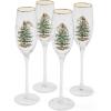 imageSpode Christmas Tree 15oz Highball Glasses Set of 4  GoldRimmed Elegant HolidayThemed Glassware Festive Holiday Drinkware for Christmas Parties New Years Toasts and Festive OccasionsChampagne Flutes