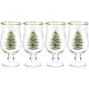 imageSpode Christmas Tree 175oz Tulip Glasses Set of 4  GoldRimmed Whimsical Holiday Glasses for Sparkling Wine and Champagne Ideal for Holiday Brunches and New Years Celebrations