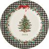 imageSpode Christmas Tree Collector Plate  Exclusive Border with Red Ribbon ampamp Black Check Seasonal Display or Holiday Tableware Use 8quot Porcelain Plate  Microwave ampamp Dishwasher Safe Great Holiday Gift8 Inch