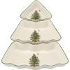 imageSpode Christmas Tree Dip Bowls  3 Piece Ceramic Christmas Dipping Set  Festive Salsa Bowls for Holidays  Durable Dishwasher Safe  Holiday Dinnerware