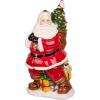 imageSpode Christmas Tree Figural Santa Cookie Jar  12quot Dolomite Christmas Cookie Jar with Lid  Holiday Treat Jar Decorative Candy Jar for Kitchen Counter Festive Home Decor Seasonal Gift Idea