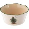 imageSpode Christmas Tree Flared Scalloped Bowl Green Made of Porcelain 6Inch Dish for Rice Dessert or a Snack Dishwasher Safe Microwave Safe Freezer Safe