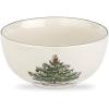 imageSpode Christmas Tree Large Round Bowl  10Inch Porcelain Serving Dish for Salad Pasta and Side Dishes  Iconic Holiday Design with Green Trim Dishwasher Microwave Safe  Festive Gatherings