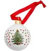 imageSpode Christmas Tree Polka Dot Bauble  Festive Porcelain Christmas Ornament with Red Ribbon Hanging Ornament for Holiday Decor  Christmas Tree Decorations Wreaths Stocking Stuffers26