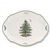 imageSpode Christmas Tree Sculpted Octagonal Platter  14Inch Holiday Serving Platter for Meats Cheeses and Desserts  Dishwasher and Microwave Safe Christmas Dinnerware with Iconic Tree DesignChristmas Tree Oval Platter