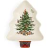 imageSpode Christmas Tree Tartan Spoon Rest 7Inch TreeShaped Holiday Utensil Holder Festive Porcelain Spatula and Ladle Rest Christmas Kitchen Counter Dcor Dishwasher ampamp Microwave  Hostess Gift