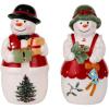 Christmas Tree Mr. & Mrs. Snowman Salt & Pepper Set