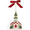 imageSpode Christmas Tree Village Train Station Ornament  LED Lighted Nostalgic Holiday Decor Festive Christmas Ornaments for CollectorsChurch