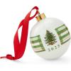 imageSpode Exclusive Holiday Collection Tree Bauble Ornament  Porcelain Christmas Tree Decoration ampamp Centerpiece Red Ribbon ampamp BlackWhite Check Wrap  Festive Keepsake for Gifting ampamp DisplayRound 2025