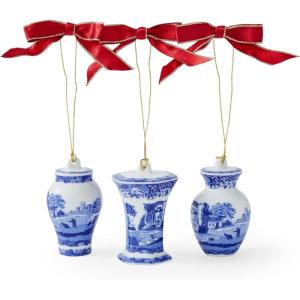 imageSpode Blue Italian 3Piece Urn Ornaments