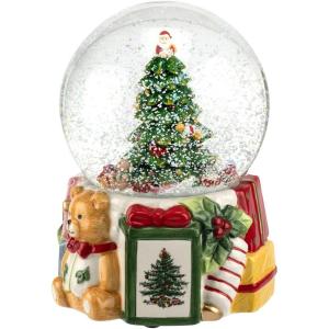 imageSpode Christmas Tree 250th Anniversary Winter Wonderland Snow Globe Plays Soothing Music  Durable Earthenware Personalized Collectible Holiday Gift  Great for Christmas Weddings Home Dcor