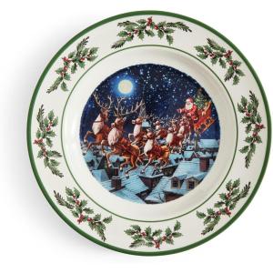 imageSpode Christmas Tree Collector Plate  Exclusive Border with Red Ribbon ampamp Black Check Seasonal Display or Holiday Tableware Use 8quot Porcelain Plate  Microwave ampamp Dishwasher Safe Great Holiday Gift10 Inch
