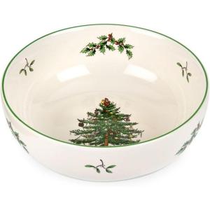 imageSpode Christmas Tree Individual Fruit Bowl  7 Inch Porcelain Oatmeal Salad Soup Cereal Breakfast Dessert Bowl  Durable Stackable Microwave ampamp Dishwasher Safe  Decorative Holiday DesignChristmas Tree Individual Fruit Bowl